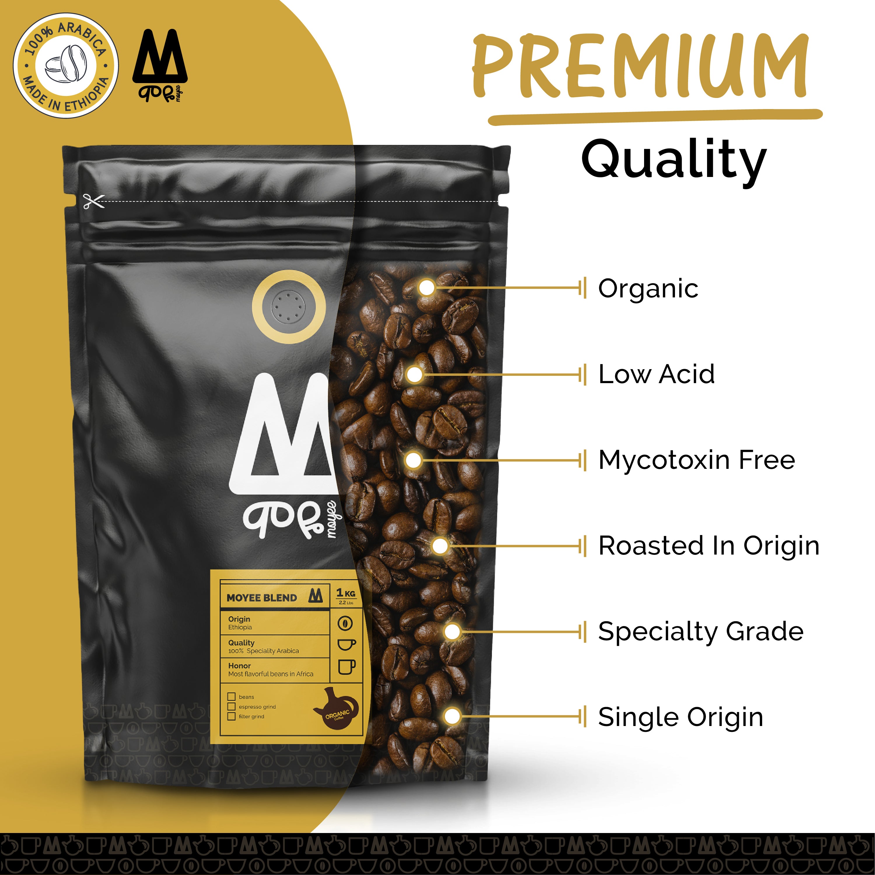 MOYEE Coffee – Ethiopian Roast Whole Bean